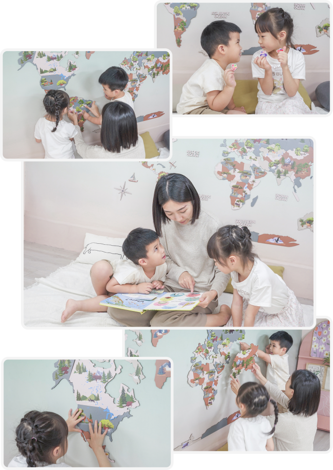 親子 DIY 佈置照片