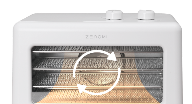ZENOMI 乾果機內部循環乾燥示意